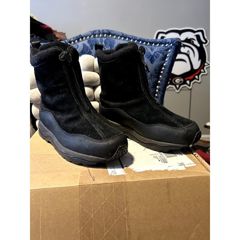 L.L. Bean High Suede Primaloft Front Zip Boots size 8 NWT